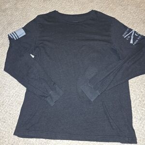 Men's Grunt Style Dark Grey Long Sleeve Shirt Size X-Large